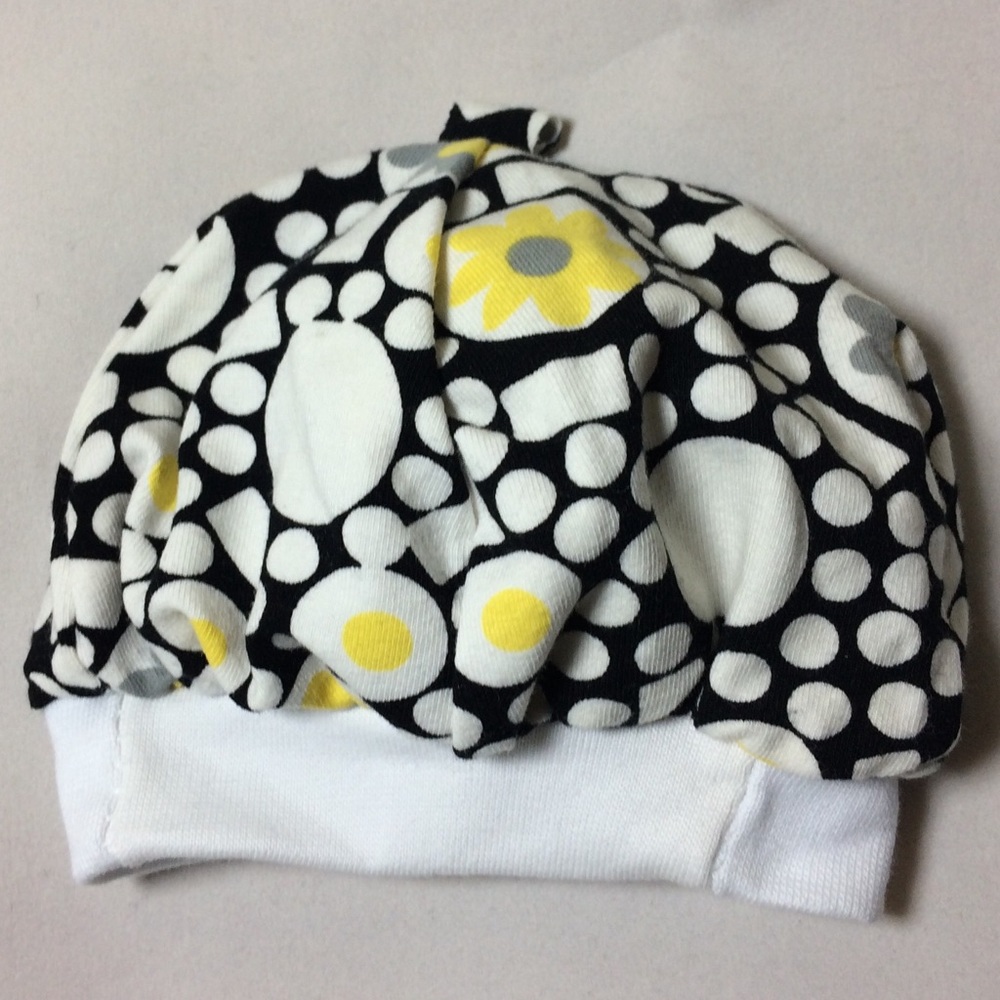 Newborn Baby Beanie Cap - Polka Dots & Flowers